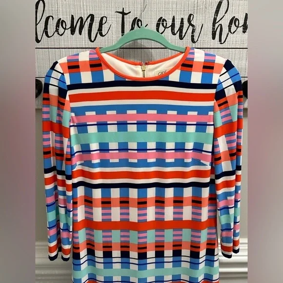 Eliza J Geometric Sheath Mini Dress sz 8 - Picture 3 of 8